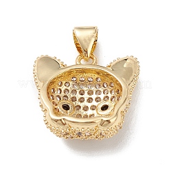 Brass Micro Pave Cubic Zirconia Pendants&nbsp;KK-M240-10F