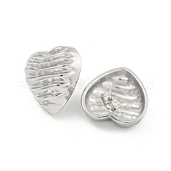 Non-Tarnish Heart 304 Stainless Steel Ear Studs&nbsp;EJEW-L290-011P