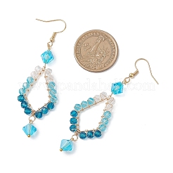 Glass Dangle Earrings&nbsp;EJEW-JE06868-02