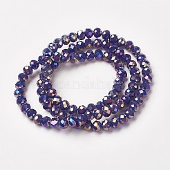 Electroplate Opaque Glass Beads Strands&nbsp;EGLA-A034-P4mm-T05