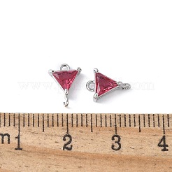 Brass Pave Cubic Zirconia Connector Charms&nbsp;KK-F892-53P-13