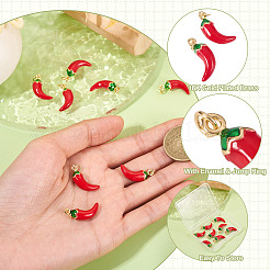 8Pcs Brass Enamel Pendants&nbsp;KK-TA0002-55