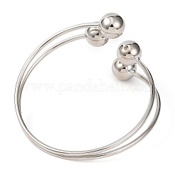 Brass Cuff Bangles for Women&nbsp;BJEW-F477-02P-01