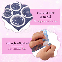 6 Sheets 6 Colors Waterproof PVC Self Adhesive Stickers&nbsp;DIY-TA0013-95