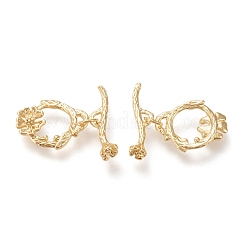 Brass Toggle Clasps&nbsp;KK-F820-02G