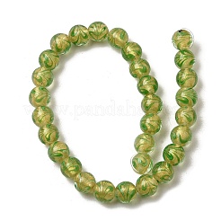 Gold Sand Lampwork Beads Strands&nbsp;LAMP-P071-12mm-07