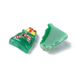 Green Christmas Series Resin Cabochons&nbsp;CRES-Q006-02D