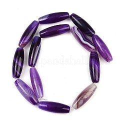 Natural Striped Agate/Banded Agate Beads Strands&nbsp;G-S280-10B