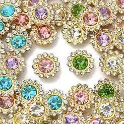 50Pcs 5 Colors Flower Sew on Rhinestone&nbsp;RGLA-YW0002-02