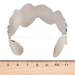 37MM Brushed 304 Stainless Steel Wavy Open Cuff Bangles for Women&nbsp;SA-CBA10D4-02P