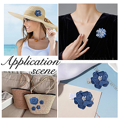10Pcs 7 Styles Denim Flower for Clothes Garment Accessories Decorative&nbsp;DIY-HS0001-82B