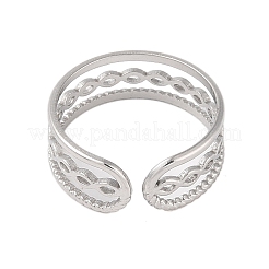 Non-Tarnish 304 Stainless Steel Open Cuff Ring&nbsp;STAS-S125-10P