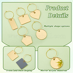 Acrylic Wine Glass Charms&nbsp;AJEW-GA00009