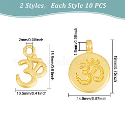 20Pcs 2 Styles Alloy Pendants&nbsp;FIND-GO0001-35