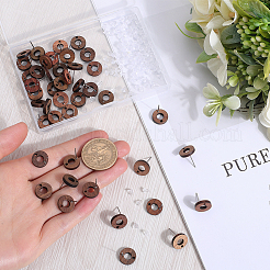 50Pcs Wood Stud Earring Finding&nbsp;FIND-SP0001-19A