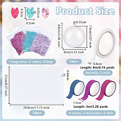 3 Bag 3 Colors PVC Plastic Petaline Cabochons&nbsp;DIY-OC0015-59