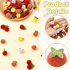 72Pcs 6 Styles Wool Felt Ball&nbsp;AJEW-SC0031-38