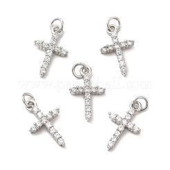 Brass Micro Pave Cubic Zirconia Pendants&nbsp;KK-E068-VB272