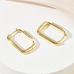 Brass Micro Pave Cubic Zirconia Hoop Earrings&nbsp;KK-CBA98BA-01G-D