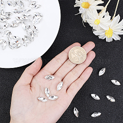 Pointed Back Glass Rhinestone Cabochons&nbsp;RGLA-OC0001-08A
