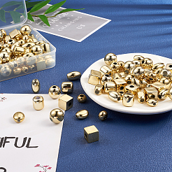 100Pcs 10 Style UV Plating Acrylic European Beads&nbsp;PACR-FW0001-01
