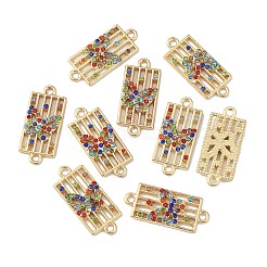 Alloy Rhinestone Connector Charms&nbsp;FIND-TAC0014-51LG