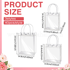 120Pcs 3 Styles PVC Gift Tote Bags&nbsp;ABAG-WA0001-32
