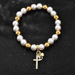 Brass Stretch Bracelets&nbsp;BJEW-C098-07A