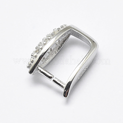 Anti-Tarnish Rhodium Plated 925 Sterling Silver Micro Pave Cubic Zirconia Pendant Bails&nbsp;STER-P034-21P