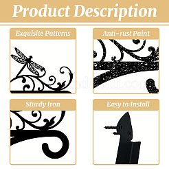 Iron Hanging Plant Hanger Bracket&nbsp;HJEW-WH0095-013