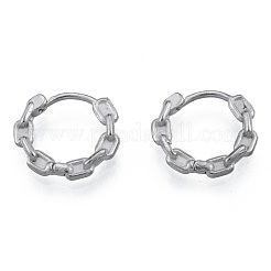 Non-Tarnish 316 Surgical Stainless Steel Chain Shape Hoop Earrings for Men Women&nbsp;EJEW-N052-07