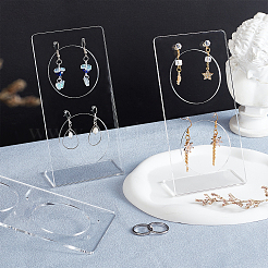 Transparent Acrylic Earring Display Stands&nbsp;EDIS-WH0012-18
