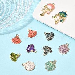 16Pcs 9 Styles Alloy Enamel Pendants&nbsp;ENAM-FP0002-66