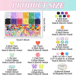 DIY Mixed Shapes Plastic Beads Bracelet Making Kits&nbsp;DIY-YW0011-06