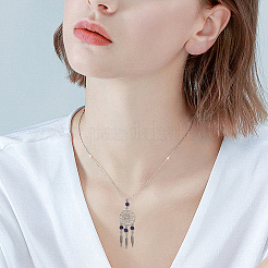 28Pcs 7 Colors Dyed Natural Lava Rock & Tibetan Style Alloy Pendant Decorations&nbsp;HJEW-AB00410