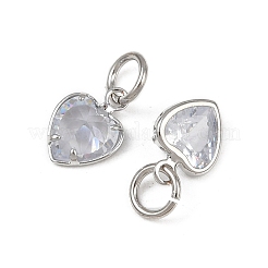Brass Micro Pave Cubic Zirconia Pendants&nbsp;KK-Z120-05P-02