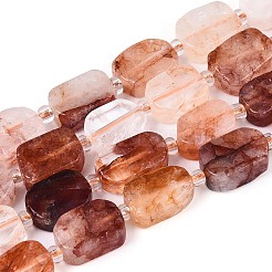 Natural Hematoid Quartz/Ferruginous Quartz Beads Strands&nbsp;G-T138-26A-04
