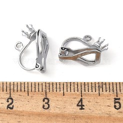 316 Stainless Steel Clip-on Earring Findings&nbsp;STAS-Z124-03P