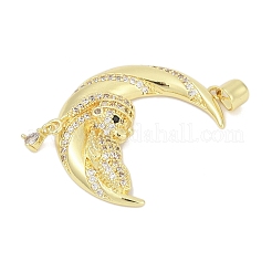 Brass Micro Pave Cubic Zirconia Pendants&nbsp;KK-D317-139G