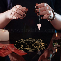 AHADEMAKER 1Pc Cone/Spike/Pendulum Natural Rose Quartz Stone Pendants&nbsp;DIY-GA0004-59F