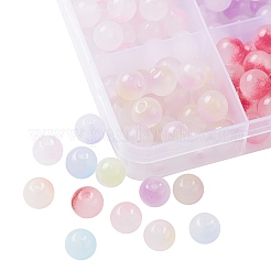 264Pcs 12 Colors Two Tone Glass Beads&nbsp;GLAA-CJ0002-32