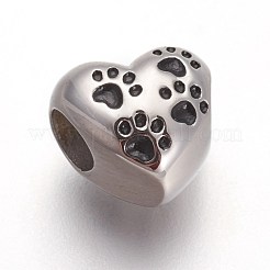 Retro 316 Surgical Stainless Steel European Style Beads&nbsp;OPDL-L013-07AS