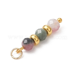 Natural Colorful Tourmaline Faceted Round Pendants&nbsp;PALLOY-JF04907