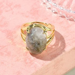 Brass Cuff Open Rings&nbsp;RJEW-D347-03G-16