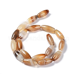 Natural Banded Agate Beads Strands&nbsp;G-G0001-D01