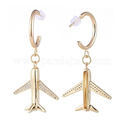 Brass Dangle Stud Earrings&nbsp;EJEW-JE04112-01