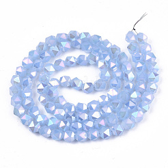 Electroplate Glass Beads Strands&nbsp;EGLA-T019-07D