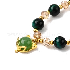 Dyed Natural Tiger Eye Beads Stretch Bracelets&nbsp;FS-WGE9EC2-03