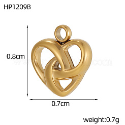 304 Stainless Steel Charms&nbsp;STAS-OY007-16G
