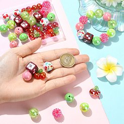 45Pcs 9 Styles Plastic Round Bead & Acrylic Beads Kits&nbsp;MACR-CJ0002-45